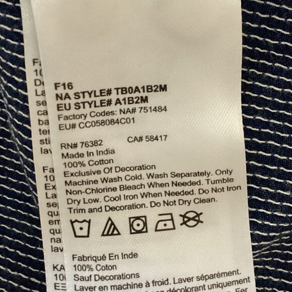 Timberland Men's Button Down Cotton Blue Shirt Size XL Slim Fit Casual - Picture 9 of 9